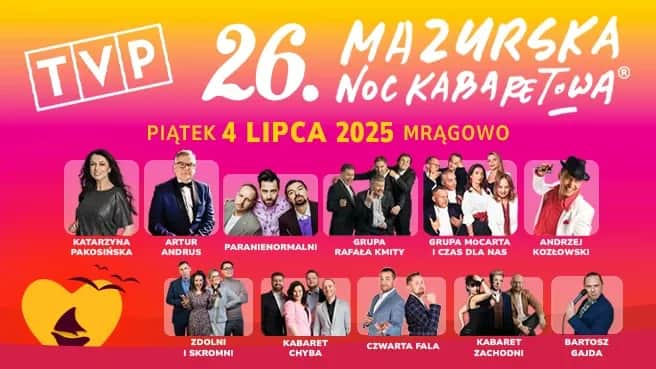 Kabarety w Mrągowie - Najlepsze wydarzenia i bilety na występy